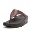 Lulu Metallic Leather Toe-Post Sandals