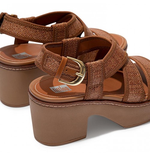 Pilar Woven Back-Strap Platform Platform Sandals