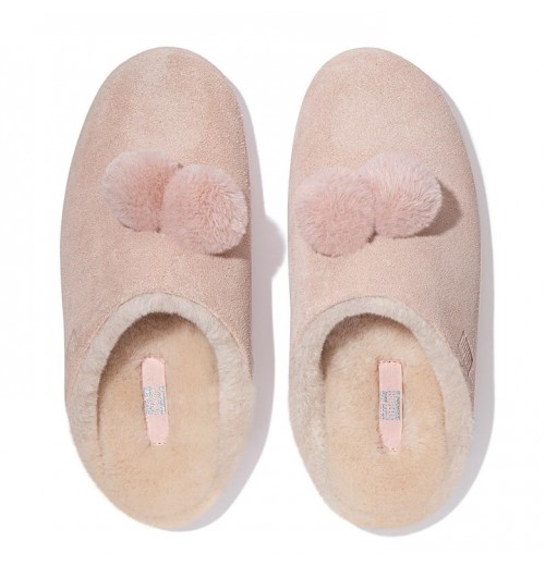 Chrissie Pom-Pom Shearling Slippers