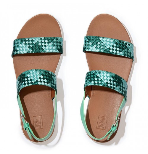 Barra Silky Weave Back-Strap Sandals