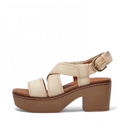 Pilar Woven Back-Strap Platform Platform Sandals