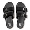 Gracie Buckle Leather Slides