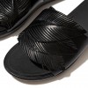 Sola Feather Metallic Leather Slides