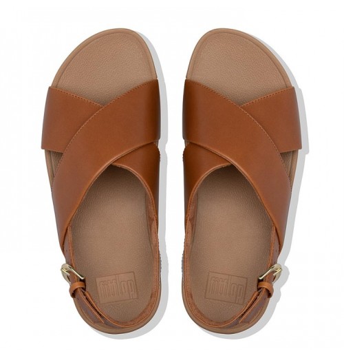 Lulu Leather Back-Strap Sandals