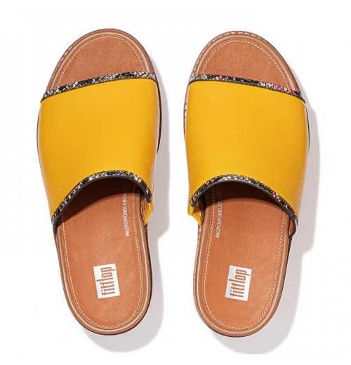 Eloise Snake Trim Espadrille Slides