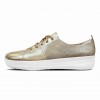 F-Sporty Leather Scoop-Cut Perf Trainers