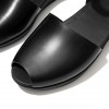 Cova Leather Peep-Toe Back-Strap Sandals