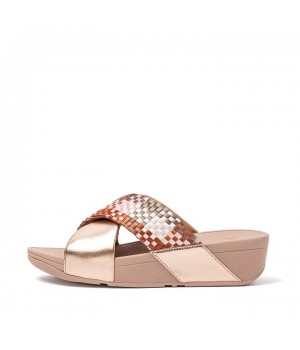 Lulu Silky Weave Cross Slides