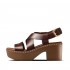 Pilar Leather Back-Strap Platform Platform Sandals