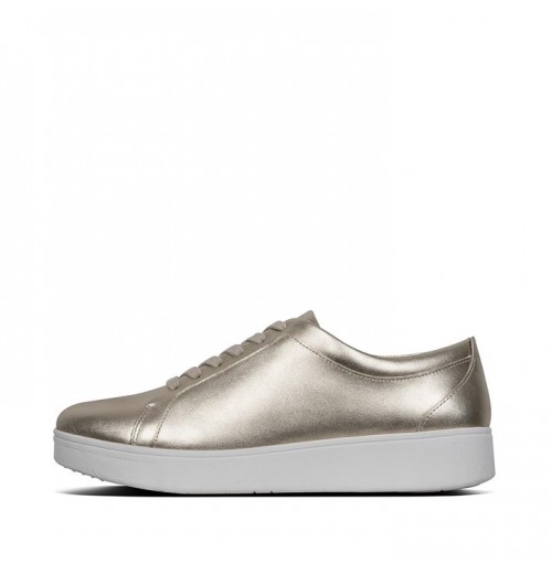 Rally Metallic Leather Trainers