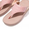 Lulu Wave Print Toe-Post Sandals