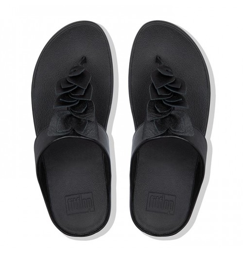 Fino Leaf Leather Toe-Thongs Toe-Post Sandals