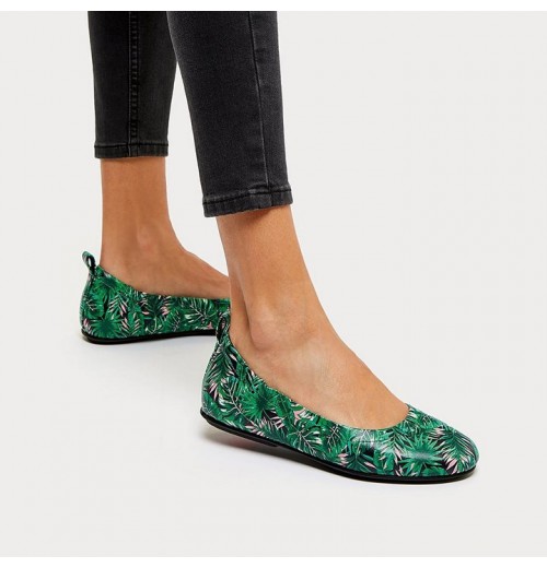 Allegro Jungle Print Soft Leather Ballet Flats