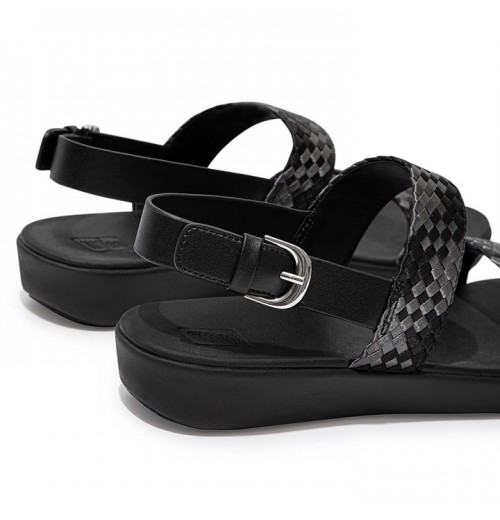 Barra Silky Weave Back-Strap Sandals