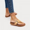 Gracie Buckle Leather Toe-Post Sandals