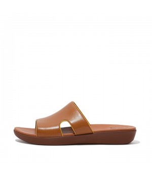 H-Bar Pop Binding Leather Slides