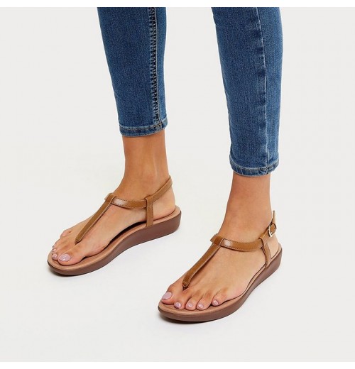 Tia Leather Back-Strap Sandals