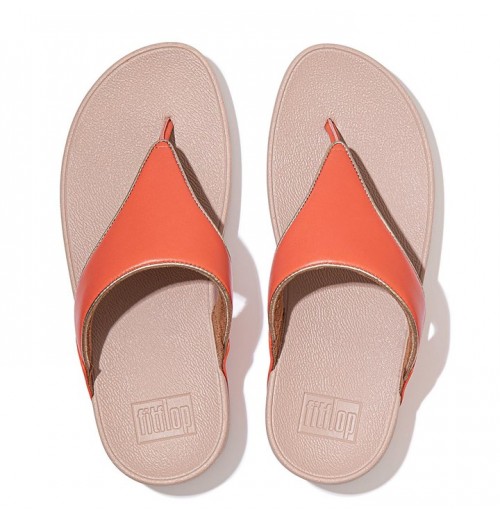 Lulu Pop Binding Leather Sandals Toe-Post Sandals