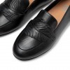 Lena Feather Metallic Leather Flat Shoes