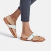 Gracie Buckle Leather Toe-Post Sandals