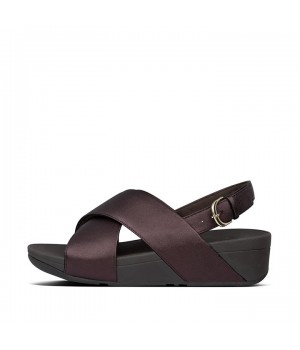 Lulu Metallic Leather Back-Strap Sandals