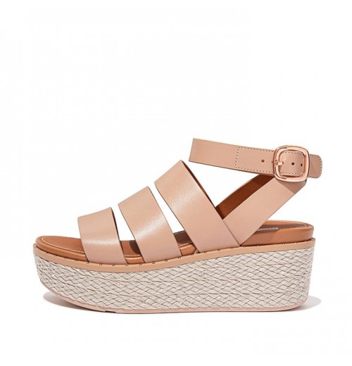 Eloise Espadrille Leather Wedge Sandals