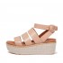 Eloise Espadrille Leather Wedge Sandals