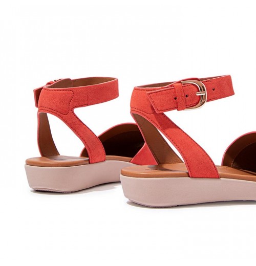 Cova Suede Peep-Toe Back-Strap Sandals