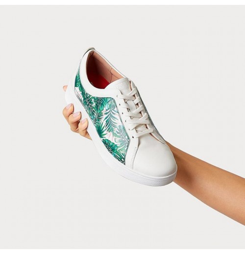 Rally Jungle Print Leather Trainers