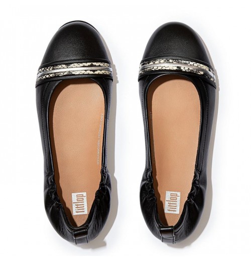 Allegro Snake Bangle Leather Ballet Flats