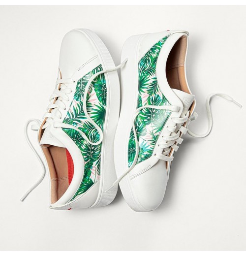 Rally Jungle Print Leather Trainers