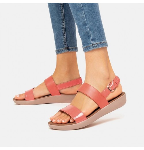 Barra Patent Mix Back-Strap Sandals