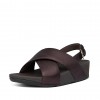 Lulu Metallic Leather Back-Strap Sandals