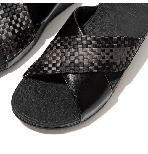 Lulu Silky Weave Cross Slides