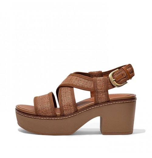 Pilar Woven Back-Strap Platform Platform Sandals