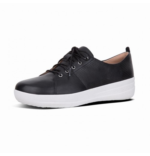 F-Sporty Leather Scoop-Cut Perf Trainers