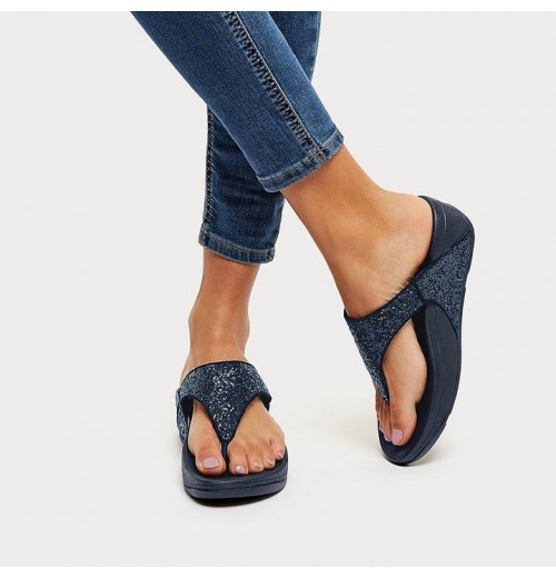 Lulu Glitter Toe-Post Sandals