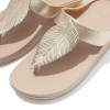 Fino Feather Metallic Toe-Post Sandals