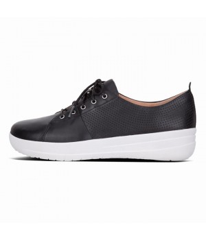 F-Sporty Leather Scoop-Cut Perf Trainers