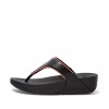 Lulu Pop Binding Leather Sandals Toe-Post Sandals