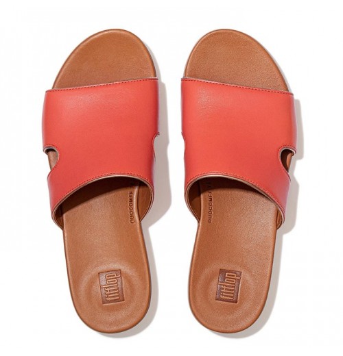 H-Bar Pop Binding Leather Slides