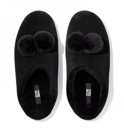 Chrissie Pom-Pom Shearling Slippers