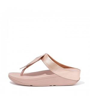 Fino Feather Metallic Toe-Post Sandals