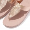 Fino Feather Metallic Toe-Post Sandals