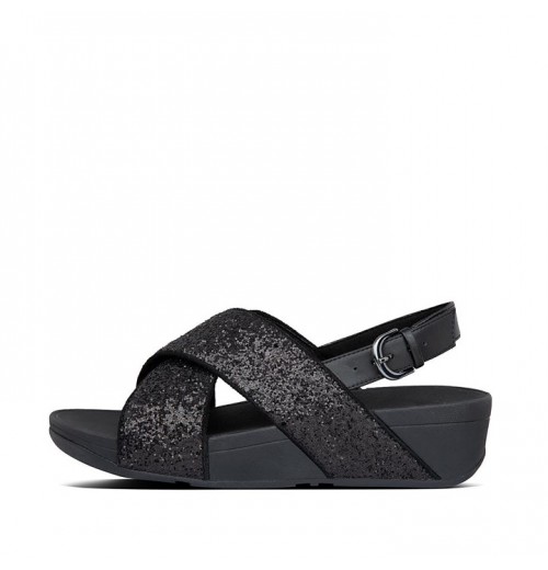 Lulu Glitter Back-Strap Sandals