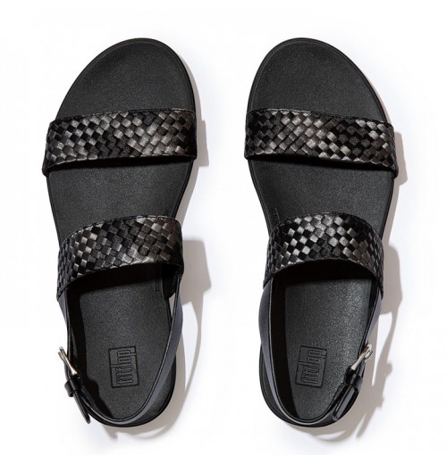 Barra Silky Weave Back-Strap Sandals