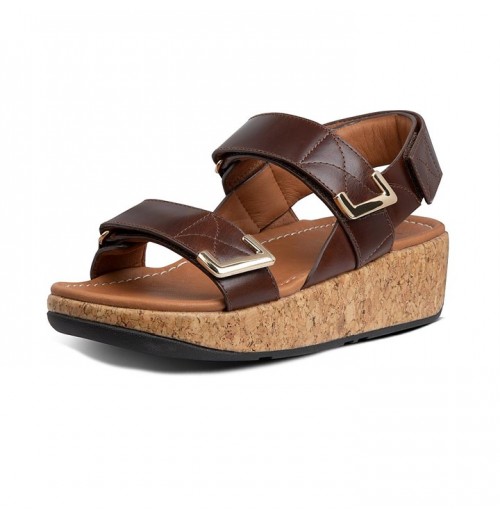 Remi Adjustable Leather Back-Strap Sandals