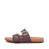 Gracie Buckle Leather Slides