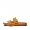 Gracie Buckle Suede Slides