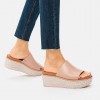 Eloise Espadrille Leather Wedge Slides Wedge Sandals